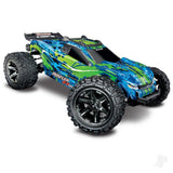 Traxxas Rustler 4X4 VXL 1/10 4WD RTR Brushless Electric Stadium Truck - Green (+ TQi 2-ch, TSM, VXL-3s, Velineon 3500Kv)-0