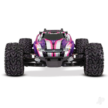 Traxxas Rustler 4X4 VXL 1/10 4WD RTR Brushless Electric Stadium Truck - Pink (+ TQi 2-ch, TSM, VXL-3s, Velineon 3500Kv)-1