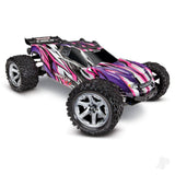 Traxxas Rustler 4X4 VXL 1/10 4WD RTR Brushless Electric Stadium Truck - Pink (+ TQi 2-ch, TSM, VXL-3s, Velineon 3500Kv)-0