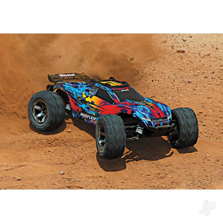 Traxxas Rustler 4X4 VXL 1/10 4WD RTR Brushless Electric Stadium Truck - Red (+ TQi 2-ch, TSM, VXL-3s, Velineon 3500Kv)-5