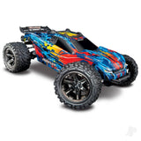 Traxxas Rustler 4X4 VXL 1/10 4WD RTR Brushless Electric Stadium Truck - Red (+ TQi 2-ch, TSM, VXL-3s, Velineon 3500Kv)-0