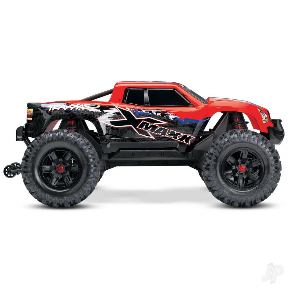 Traxxas X-Maxx 1/7 4X4 Brushless Electric Monster Truck - RedX (+ TQi 2-ch, TSM, VXL-8s, Velineon 1200Kv)-1