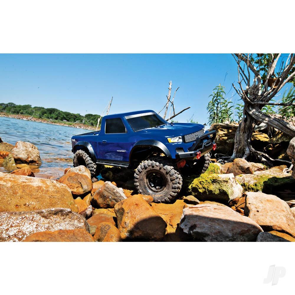 Traxxas TRX-4 Sport 1/10 4WD RTR Electric Crawler Truck - Blue (+ TQ 2-ch, XL-5 HV, Titan 550)-7