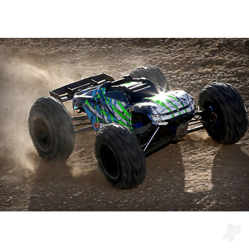 Traxxas E-Revo VXL 1/10 4WD Brushless Electric Racing Monster Truck - Green (+ TQi 2-ch, TSM, VXL-6s, Velineon 2200Kv)-9