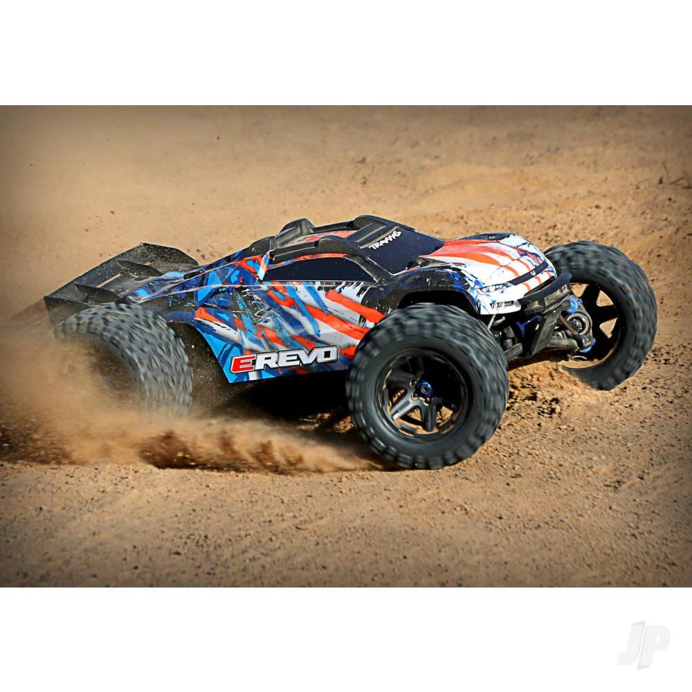 Traxxas E-Revo VXL 1/10 4WD Brushless Electric Racing Monster Truck - Orange (+ TQi 2-ch, TSM, VXL-6s, Velineon 2200Kv)-4