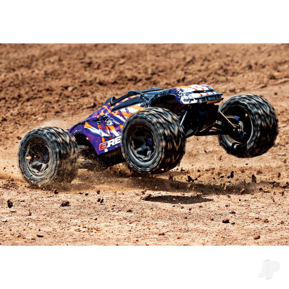 Traxxas E-Revo VXL 1/10 4WD Brushless Electric Racing Monster Truck - Purple (+ TQi 2-ch, TSM, VXL-6s, Velineon 2200Kv)-4