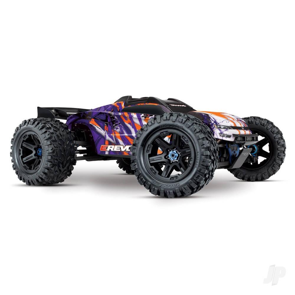 Traxxas E-Revo VXL 1/10 4WD Brushless Electric Racing Monster Truck - Purple (+ TQi 2-ch, TSM, VXL-6s, Velineon 2200Kv)-5