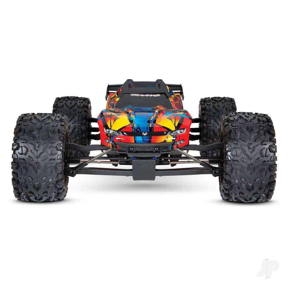 Traxxas E-Revo VXL 1/10 4WD Brushless Electric Racing Monster Truck - Solar Flare (+ TQi 2-ch, TSM, VXL-6s, Velineon 2200Kv)-1