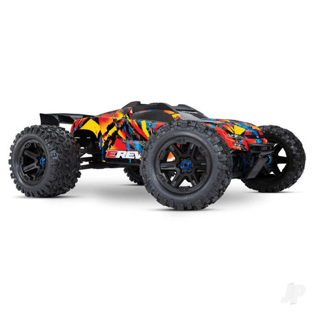 Traxxas E-Revo VXL 1/10 4WD Brushless Electric Racing Monster Truck - Solar Flare (+ TQi 2-ch, TSM, VXL-6s, Velineon 2200Kv)-0