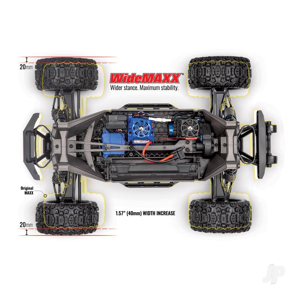 Traxxas Maxx 1/10 4X4 Brushless Electric RTR Monster Truck - Orange (+ TQi 2-ch, TSM, VXL-4S, Velineon 540XL, WideMaxx)-4