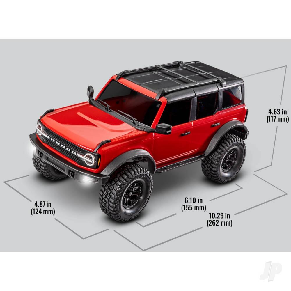 Traxxas TRX-4M 2021 Ford Bronco 1/18 4X4 Electric Trail Crawler - White (+ TQ 2-ch, ECM-2.5, Titan 87T, 750mAh 2-Cell LiPo, USB Charger)-7