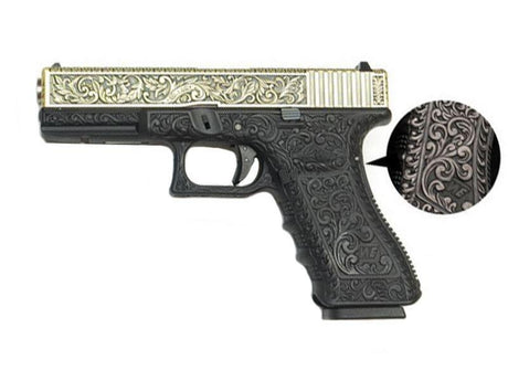 WE 17 Series Gen 3 Gas Blowback Pistol (Ivory Etched)-0