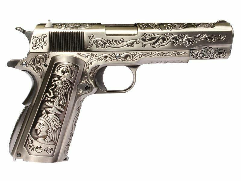 WE 1911 GBB Pistol - Engraved 'Mehico Druglord'-0