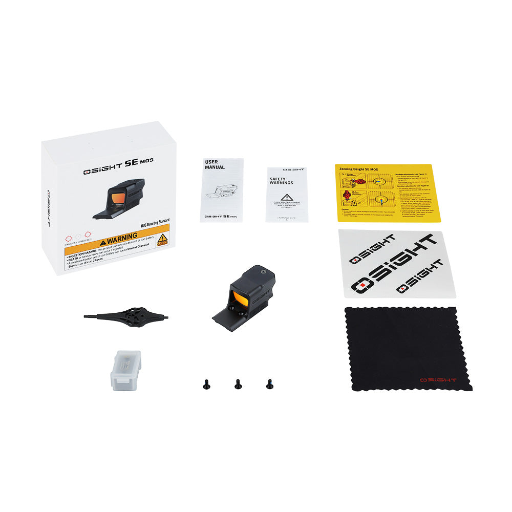 OLight Osight SE MOS Direct-Mount Enclosed Emitter Red Dot Sight with Multi-Reticule System