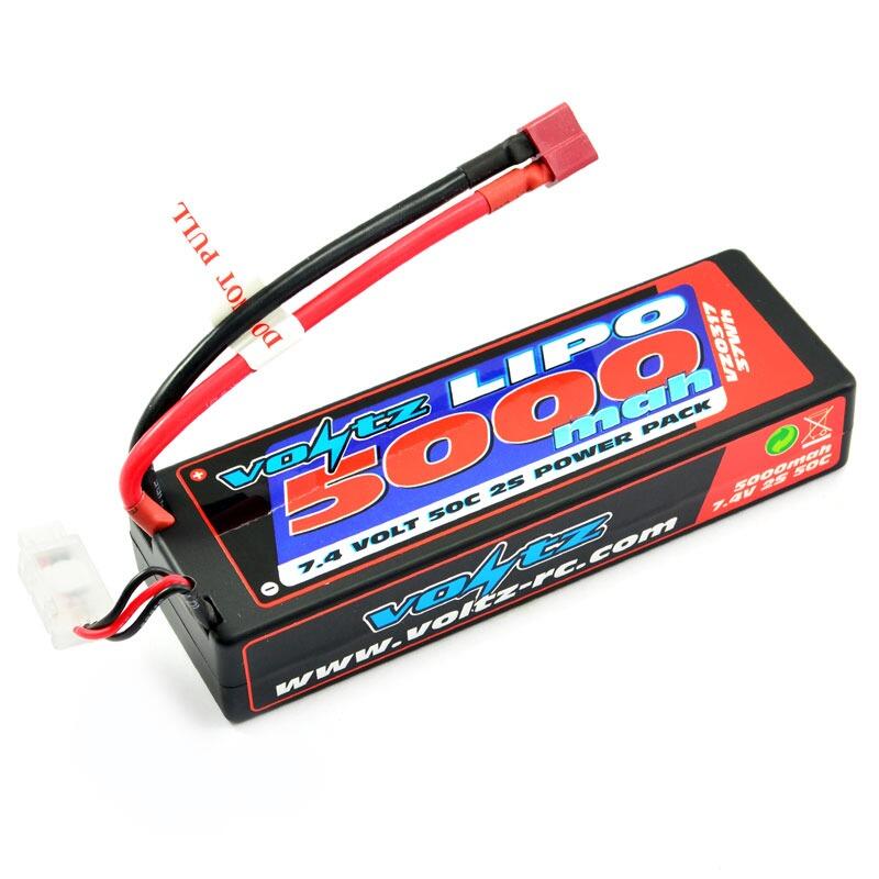 Voltz 5000Mah 2S 7.4V 50C Hardcase Lipo Stick Battery Pack-0