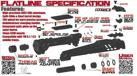 CTMA Flatline Split Slides for TM Hi-Capa 5.1-13