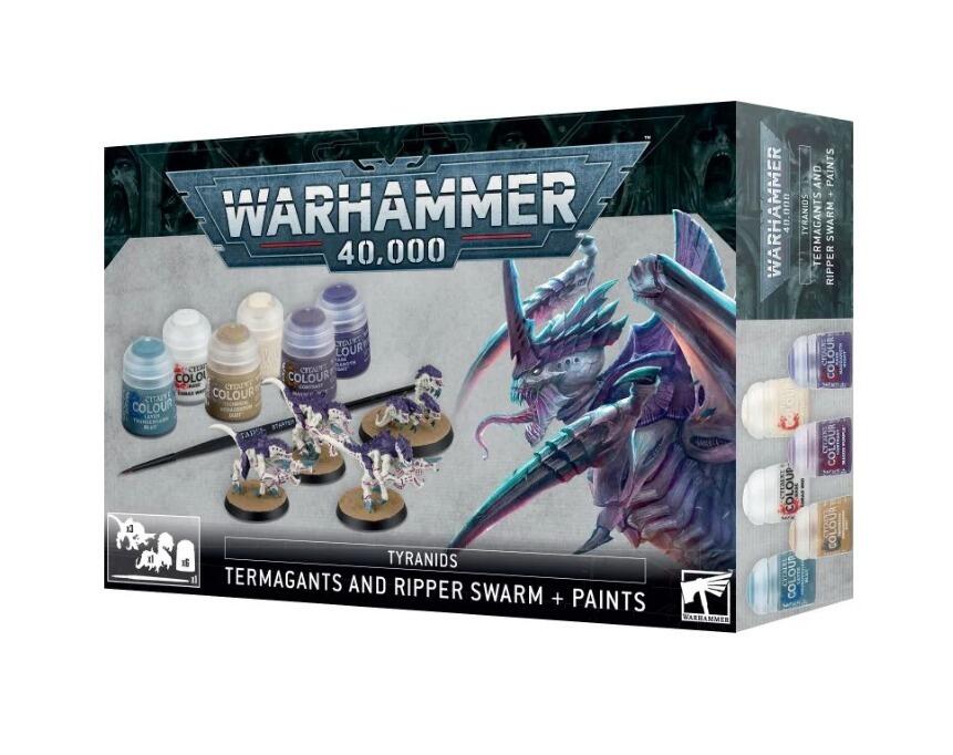 Tyranids: Termagants and Ripper Swarm + Paints Set (60-13)-1