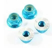 Fastrax M4 Aluminium Locknuts - Serrated-1