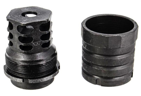 5KU AK Muzzle Brake with Blast Shield - 24mm CW - Black-1