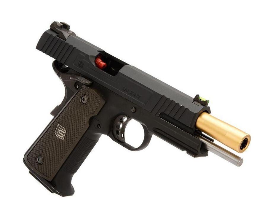 Salient Arms International by EMG 1911 RED Gas Pistol (Gold Barrel - Black - SA-RD0100)-2