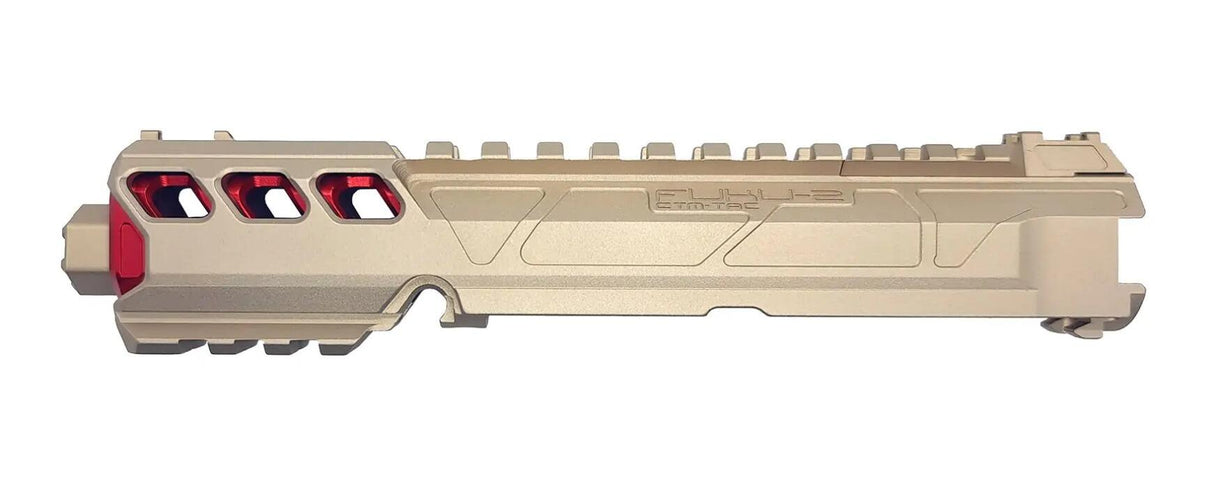 CTMA FUKU-2 CNC Aluminium Upper Slide Set - Gold/Red-0