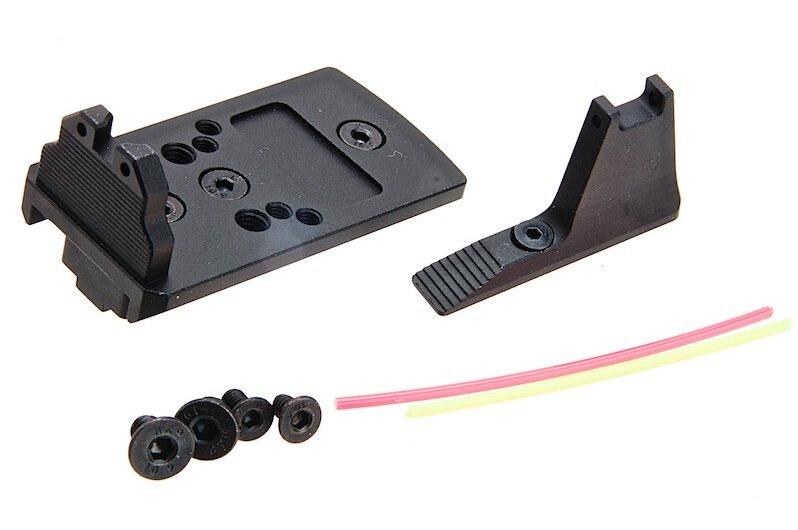Aap01 Rmr Mount 5KU AAP-01 Fibre Front and Rear Sight Mount / RMR Mount Base - Black ...