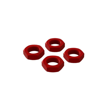 Arrma Aluminium Wheel Nut - 17mm Red-0