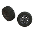 Arrma Ragnarok Mt' Tire ST Glued - Black Chrome-0