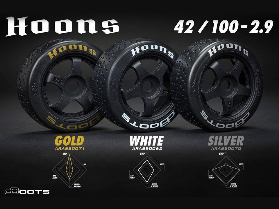 Arrma DBoots Hoons 53/107 2.9 White Belted 5-Spoke (wide rear)-1