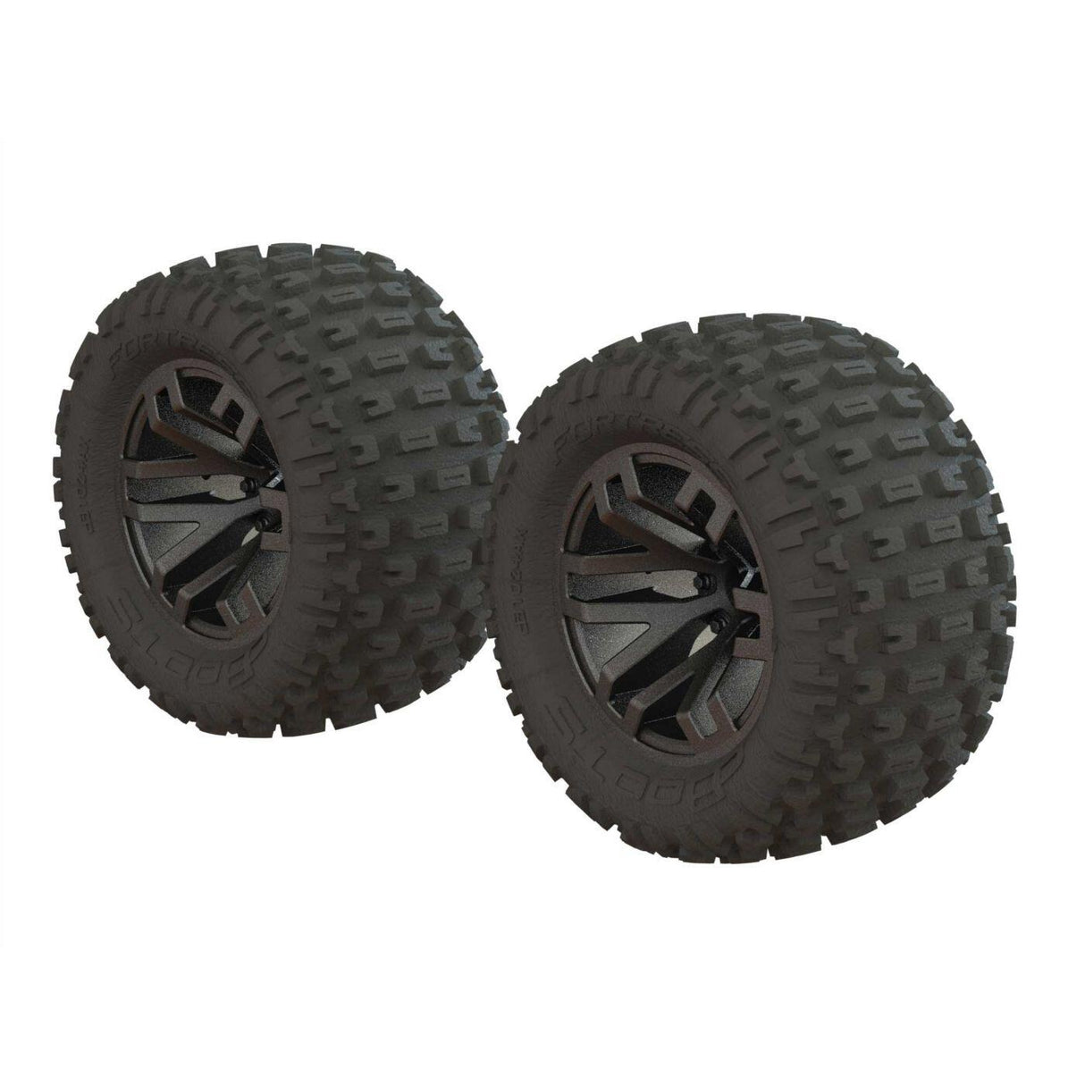 Arrma Dboots 'Fortress MT' Tire Set -Glued - Gun Metal-0