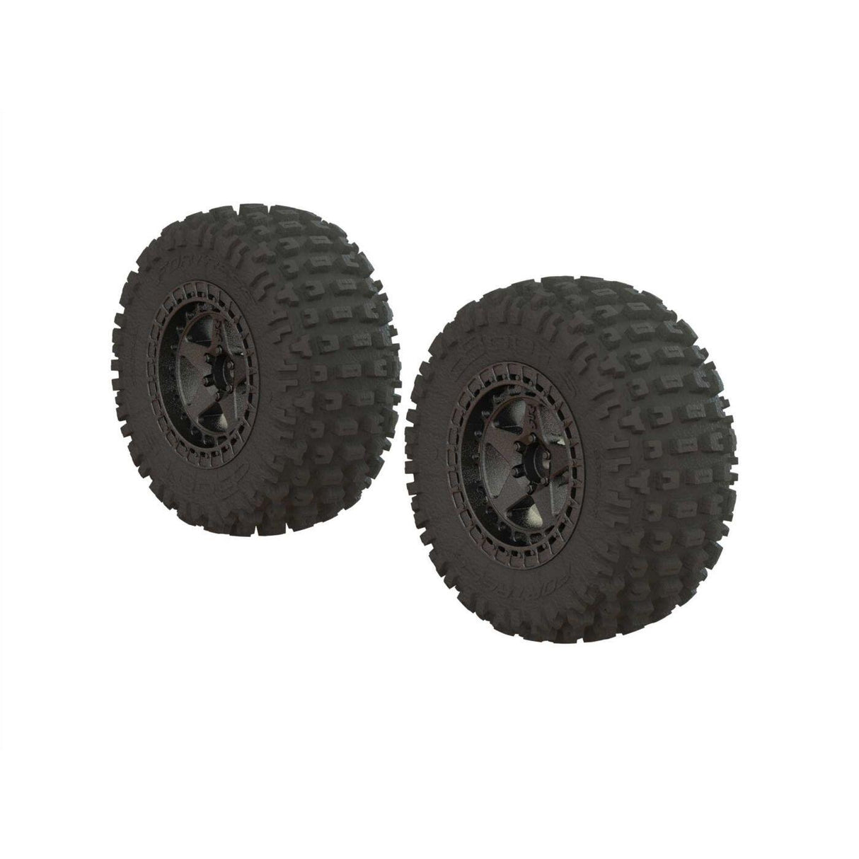 Arrma dBoots 'Fortress SC' Tyre Set Glued - Gun Metal-0