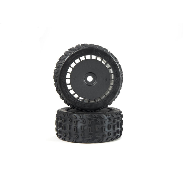 Arrma dBoots Katar T Belted 6S Tyre Set Glued - Black-0